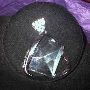 Dark gray gem like stone.